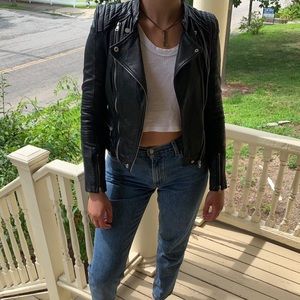 zara leather jacket
